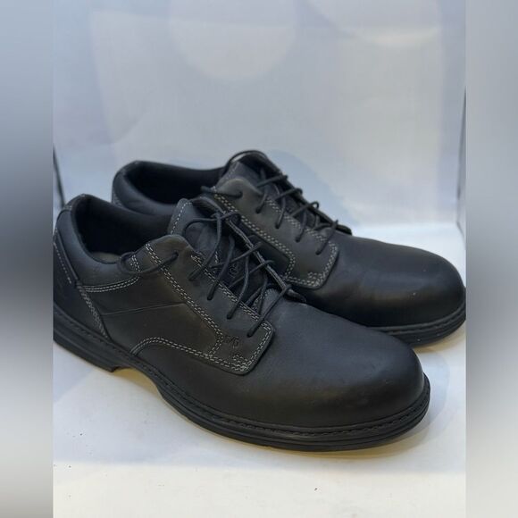 CAT Caterpillar Oversee Steel Toed Construction Work Shoes Men’s Size 12 Black - Picture 2 of 11